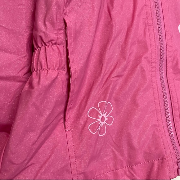 Barbie Big Girl Pink Sparkly Pink Light Hooded Jacket 5 - Picture 11 of 12